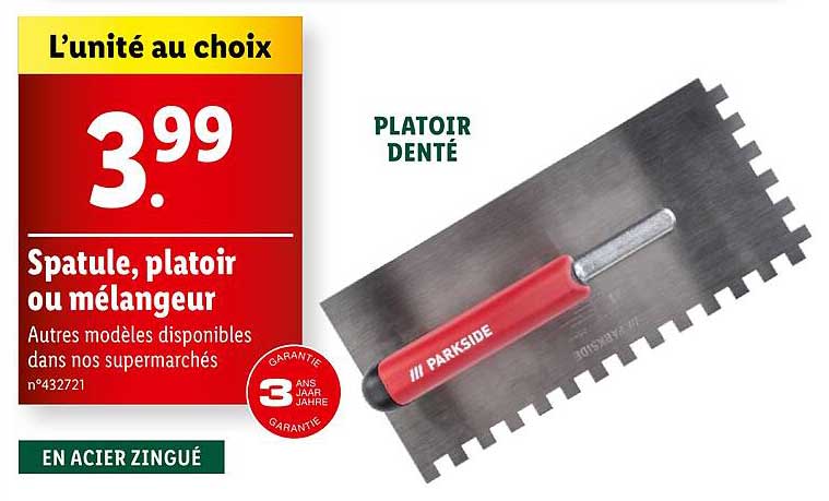 Spatule, platior ou mélangeur