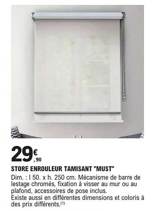 STORE ENROULEUR TAMISANT "MUST"