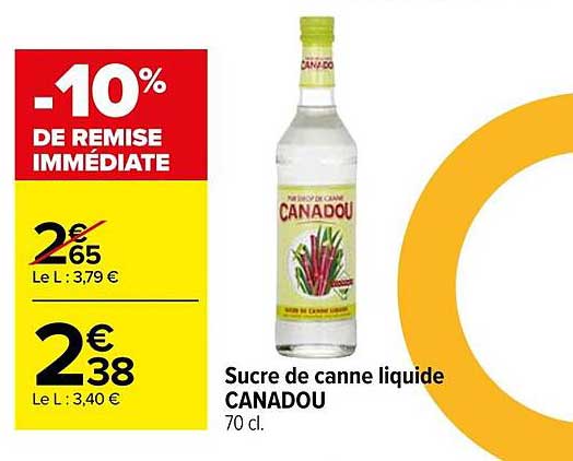 Sucre de canne liquide CANADOU