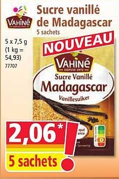 Sucre vanillé de Madagascar