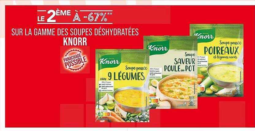 Sur la gamme des soupes déshydratées Knorr