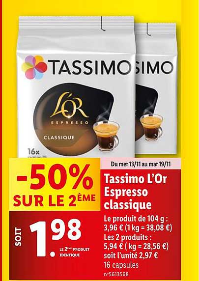 Tassimo L'Or Espresso classique