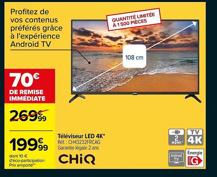 Téléviseur LED 4K*