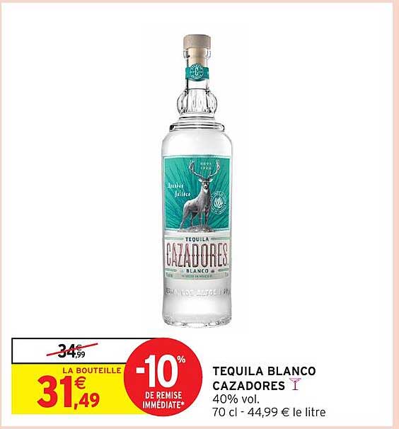 TEQUILA BLANCO CAZADORES