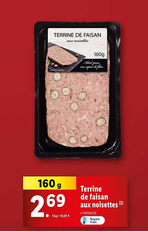 Terrine de faisan aux noisettes