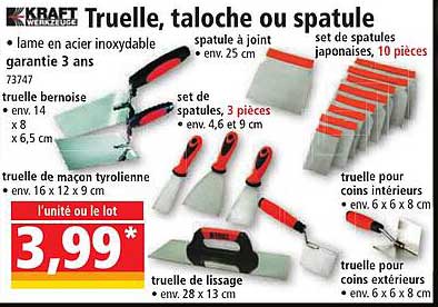 Truelle, taloche ou spatule