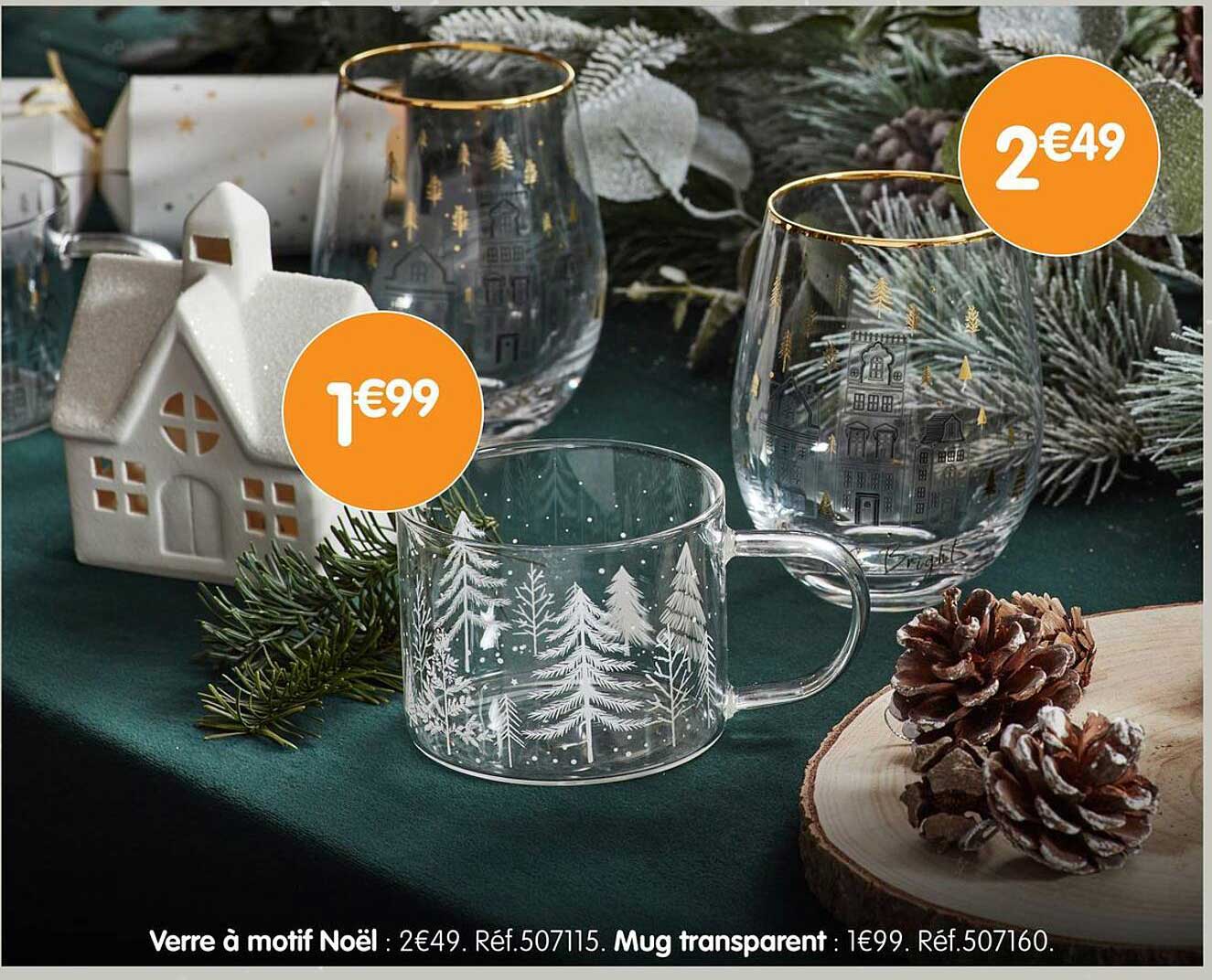 Verre à motif Noël