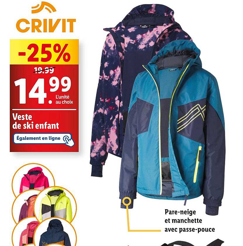 Veste de ski enfant