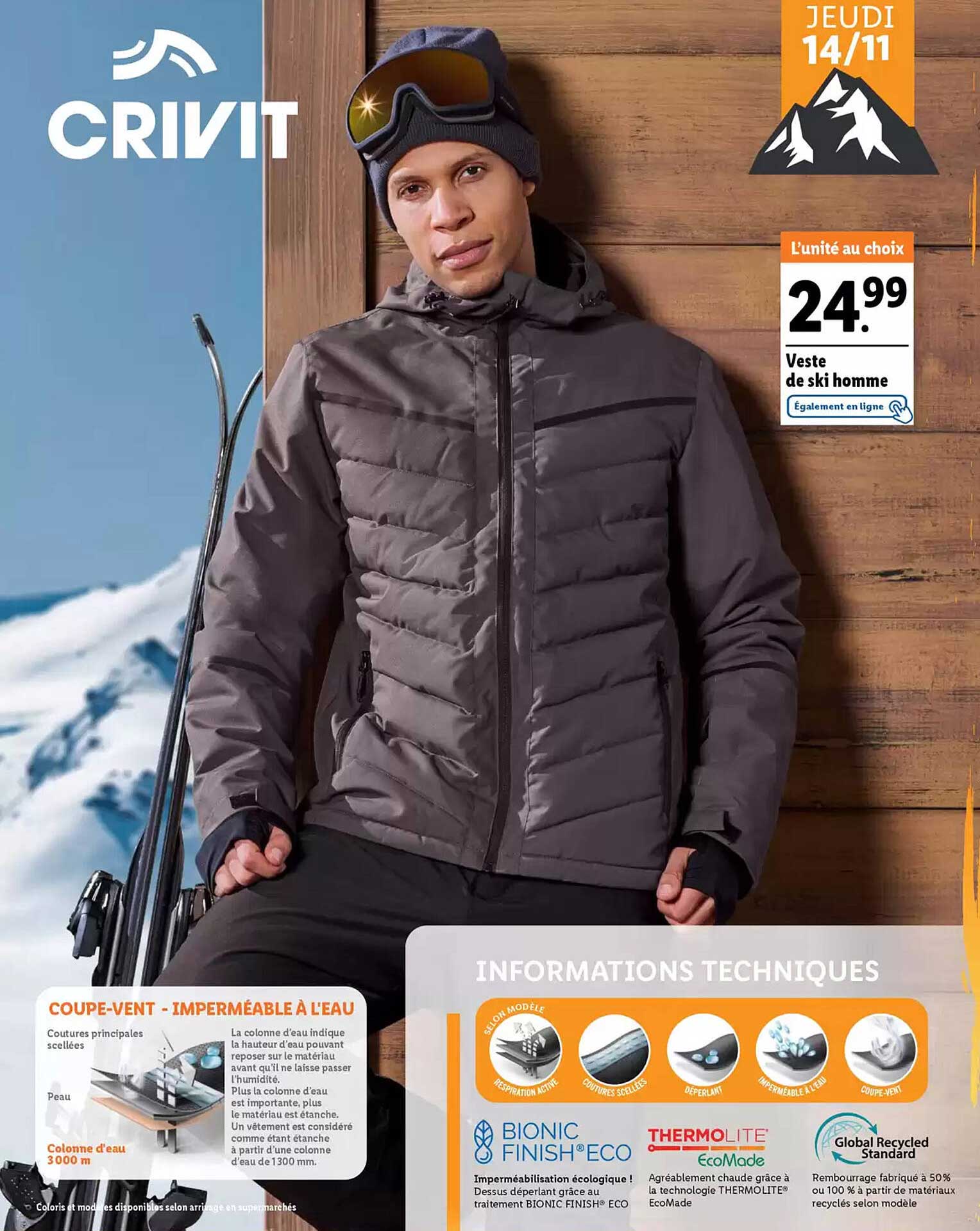 Veste de ski homme