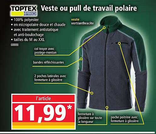 Veste ou pull de travail polaire