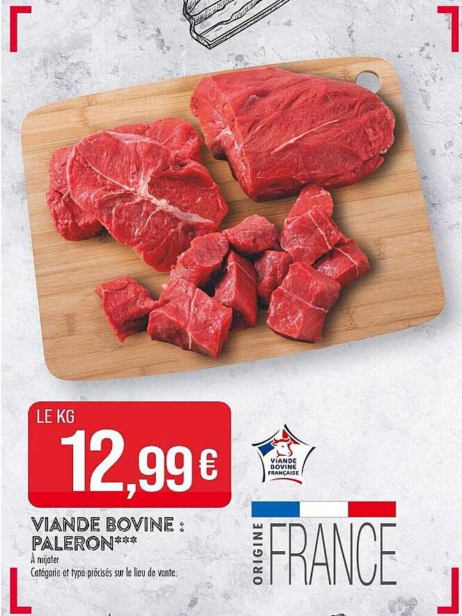 VIANDE BOVINE : PALERON