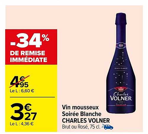 Vin mousseux Soirée Blanche CHARLES VOLNER