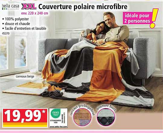 XXL Couverture polaire microfibre