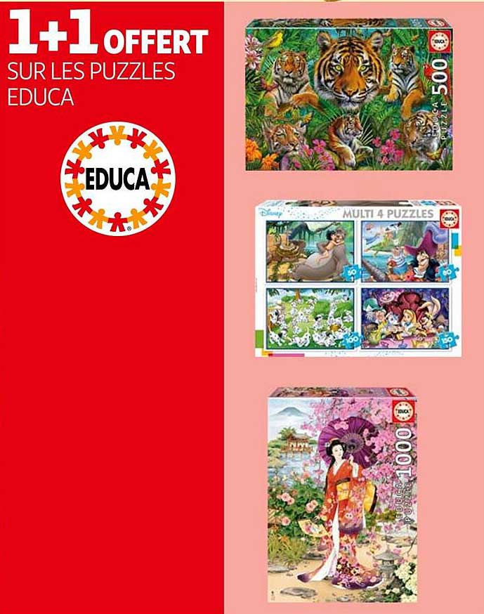 1+1 OFFERT SUR LES PUZZLES EDUCA