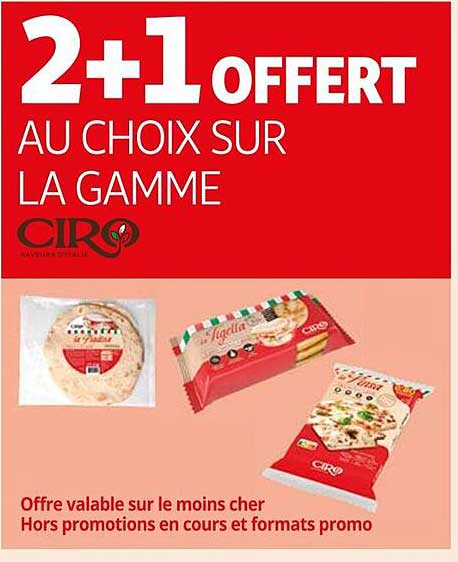 2+1 OFFERT AU CHOIX SUR LA GAMME