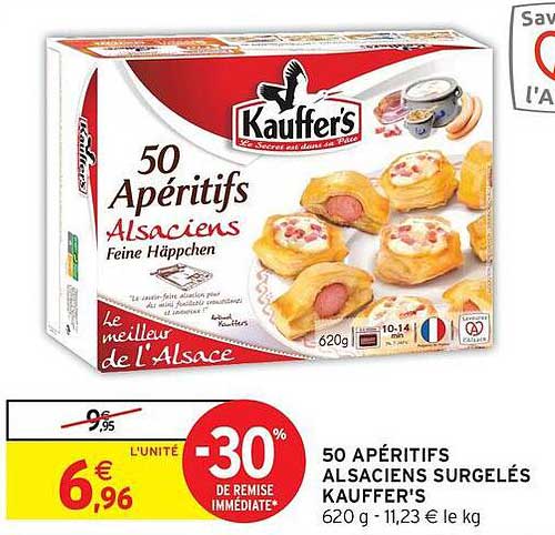 50 Apéritifs Alsaciens Surgelés KAUFFER'S