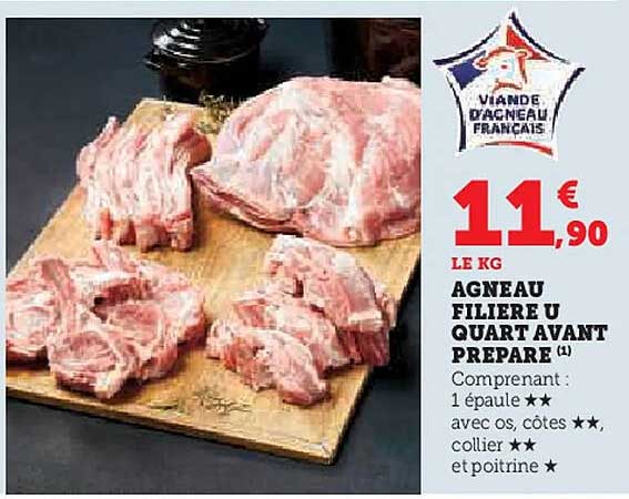 AGNEAU FILIERE U QUART AVANT PREPARE