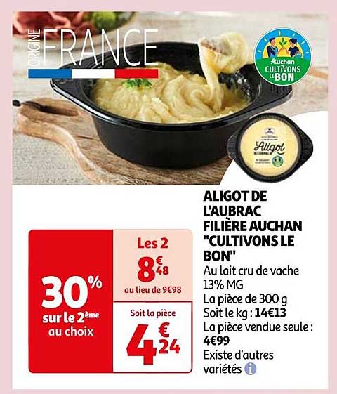 ALIGOT DE L'AUBRAC FILIÈRE AUCHAN "CULTIVONS LE BON"