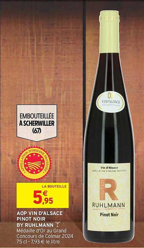 AOP VIN D'ALSACE PINOT NOIR BY RUHLMANN