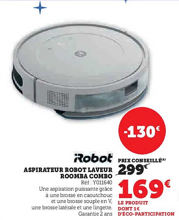 ASPIRATEUR ROBOT LAVEUR ROOMBA COMBO