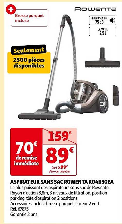 ASPIRATEUR SANS SAC ROWENTA R04B30EA