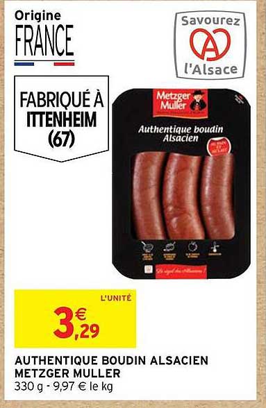 AUTHENTIQUE BOUDIN ALSACIEN METZGER MULLER