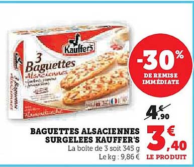 BAGUETTES ALSACIENNES SURGELEES KAUFFER'S