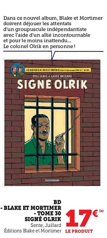 BD - BLAKE ET MORTIMER - TOME 30 SIGNÉ OLRIK