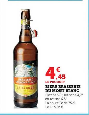 BIÈRE BRASSERIE DU MONT BLANC