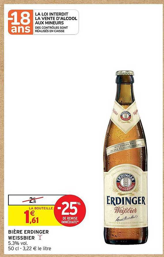 BIÈRE ERDINGER WEISSBIER