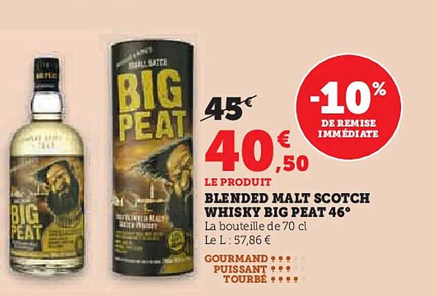 BLENDED MALT SCOTCH WHISKY BIG PEAT 46°