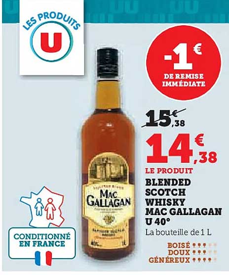 BLENDED SCOTCH WHISKY MAC GALLAGAN U 40°