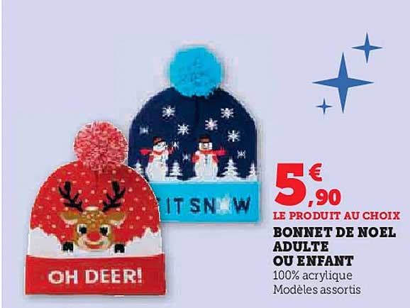 BONNET DE NOEL ADULTE OU ENFANT