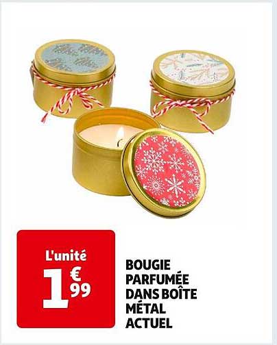 BOUGIE PARFUMÉE DANS BOÎTE MÉTAL ACTUEL