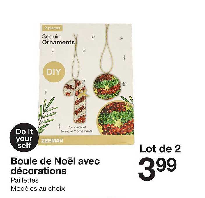 Boule de Noël avec décorations