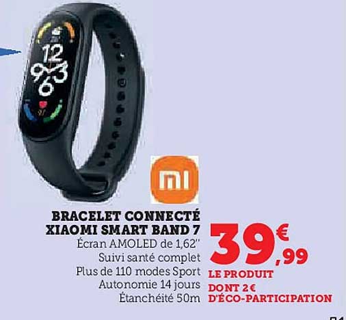 BRACELET CONNECTÉ XIAOMI SMART BAND 7