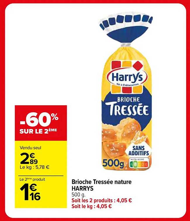 Brioche Tressée nature HARRYS