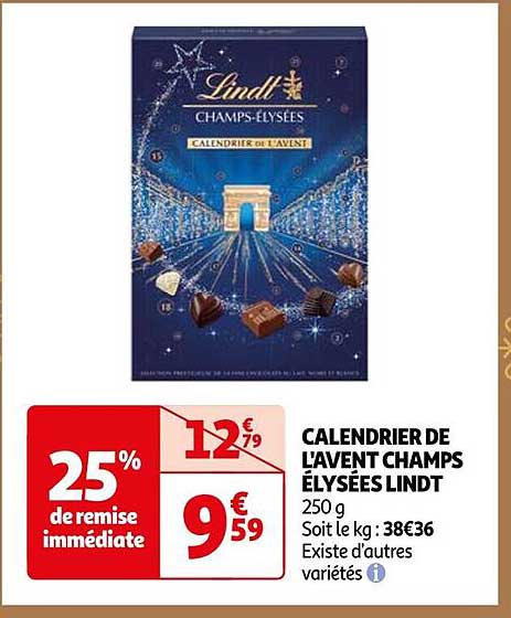 CALENDRIER DE L'AVENT CHAMPS-ÉLYSÉES LINDT