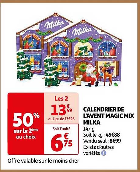 CALENDRIER DE L'AVENT MAGIC MIX MILKA