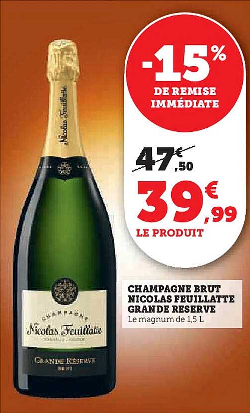 CHAMPAGNE BRUT NICOLAS FEUILLATTE GRANDE RESERVE