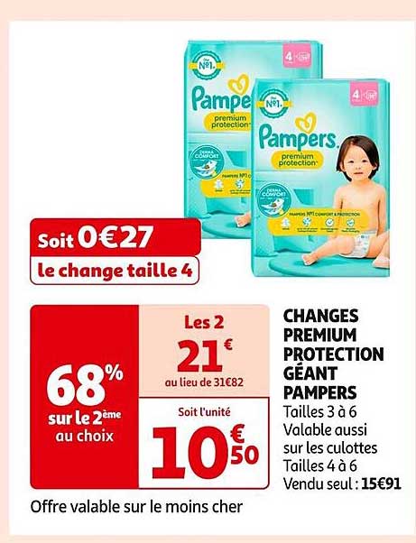 CHANGES PREMIUM PROTECTION GÉANT PAMPERS