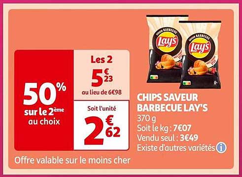 CHIPS SAVEUR BARBECUE LAY'S