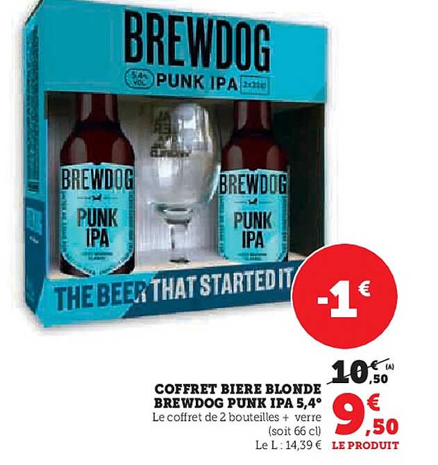 COFFRET BIERE BLONDE BREWDOG PUNK IPA 5,4°