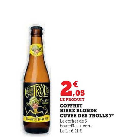 COFFRET BIERE BLONDE CUVEES DES TROLLS 7°