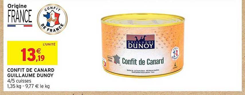 Confit de Canard GUILLAUME DUNOY