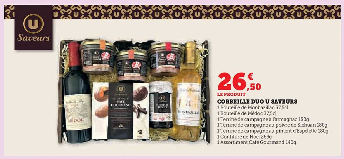 CORBEILLE DUO U SAVEURS