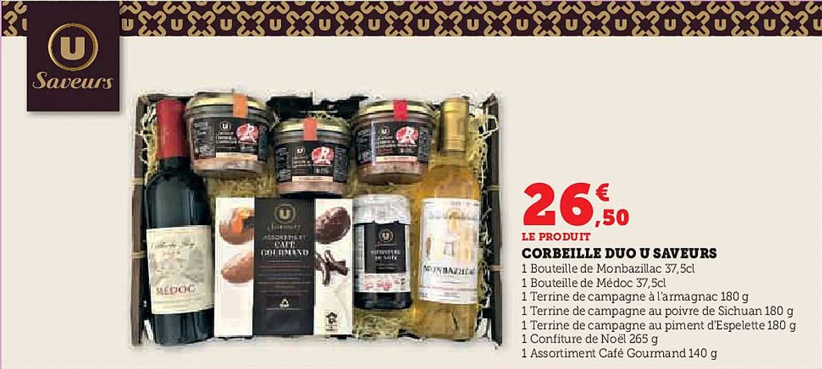 CORBEILLE DUO U SAVEURS