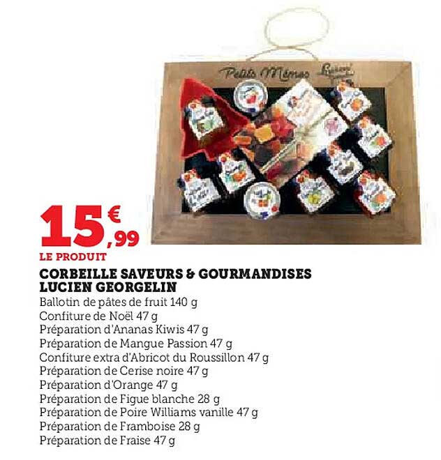 CORBEILLE SAVEURS & GOURMANDISES LUCIEN GEORGELIN