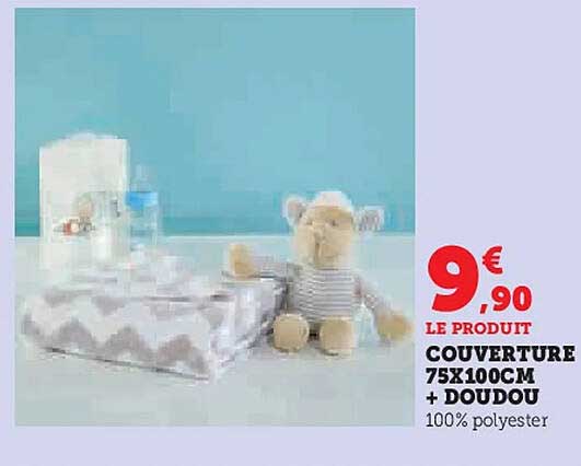 COUVERTURE 75X100CM + DOUDOU