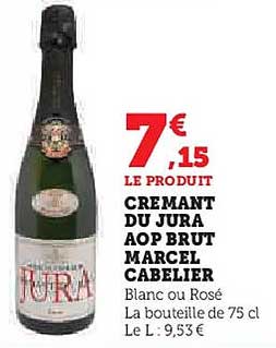 CREMANT DU JURA AOP BRUT MARCEL CABELIER